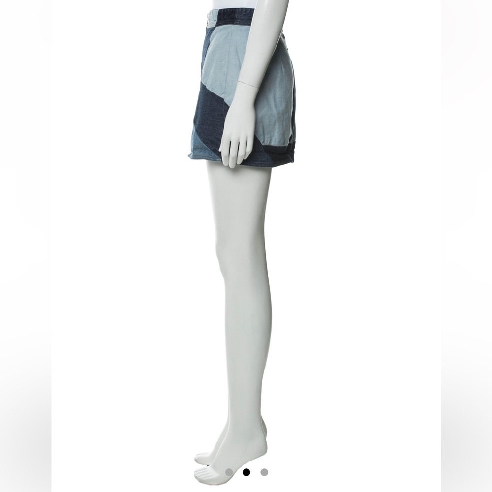 Intermix Colorblock Pattern Mini Skirt - Picture 2 of 3